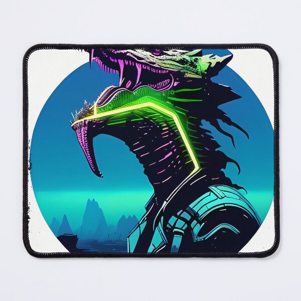 Item preview, Sobek Egyptian Crocodile God Cyberpunk Sticker Design: Merge Ancient Mythology with Futuristic Tech! designed and sold by Mytho Merch.