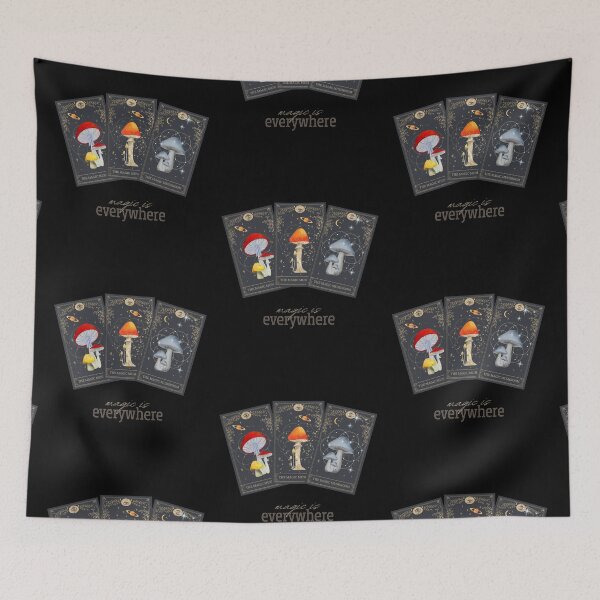 Item preview, Vintage Mushroom Lover Tarot Card Graphic T-shirt designed and sold by MagicWolfStar.