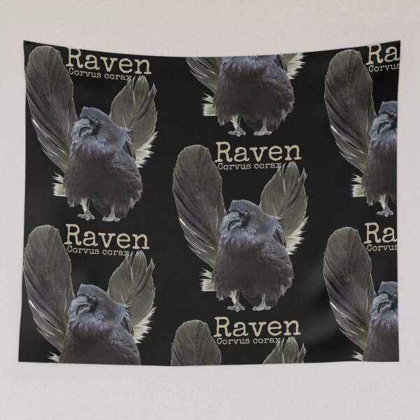 Item preview, Raven Corvus Corax With Feathers Colorful Nature Design designed and sold by EarthArtDesigns.
