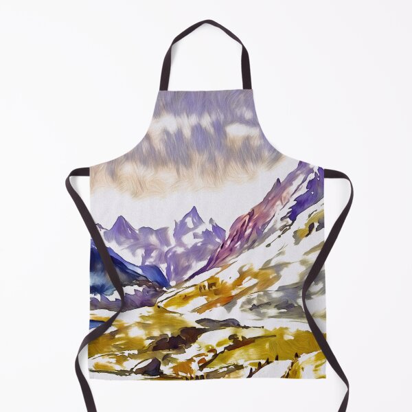 Item preview, Mountain range art blue purple green designed and sold by Inktown.