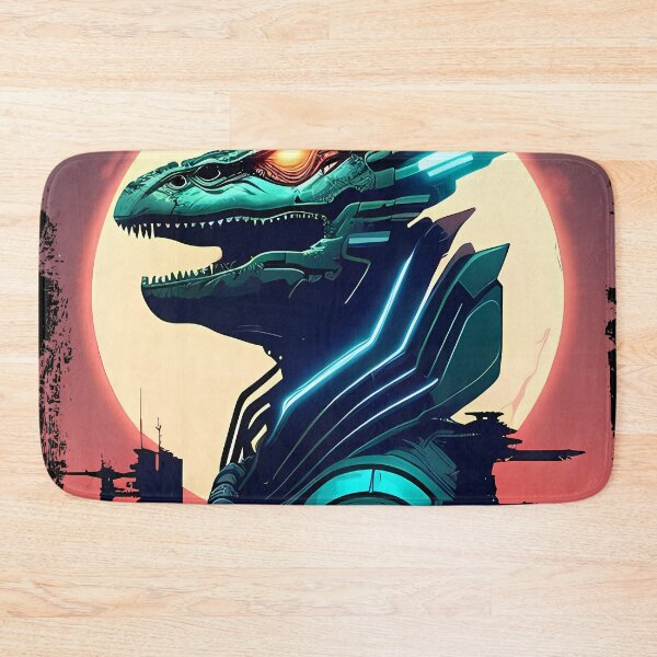 Item preview, Sobek Egyptian Crocodile God Cyberpunk Sticker Design: Merge Ancient Mythology with Futuristic Tech! designed and sold by Mytho Merch.