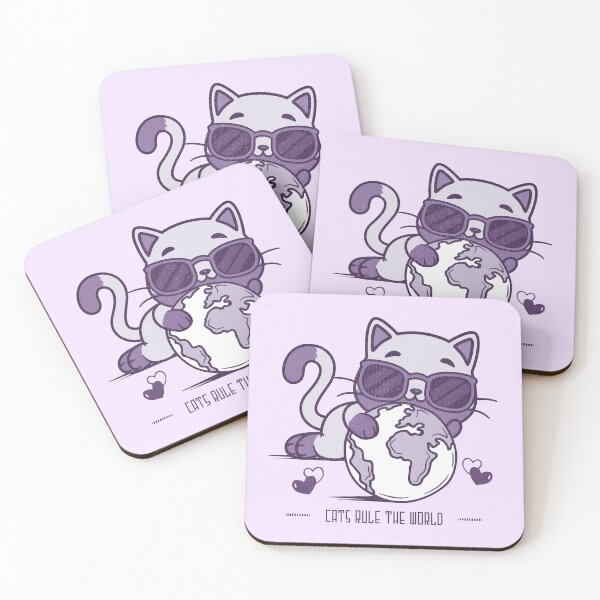 Item preview, Cats rule the world - funny cat quotes designed and sold by VichallanStudio.