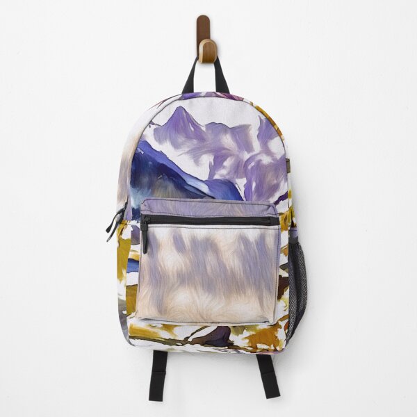 Item preview, Mountain range art blue purple green designed and sold by Inktown.