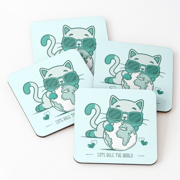 Item preview, Cats rule the world - funny cat quotes designed and sold by VichallanStudio.