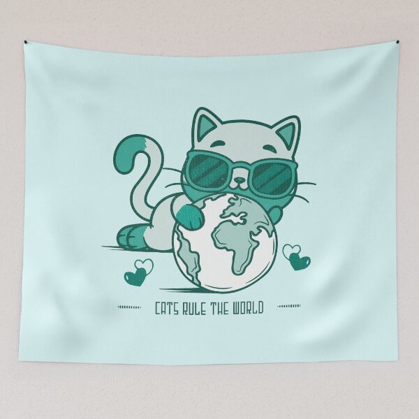 Item preview, Cats rule the world - funny cat quotes designed and sold by VichallanStudio.