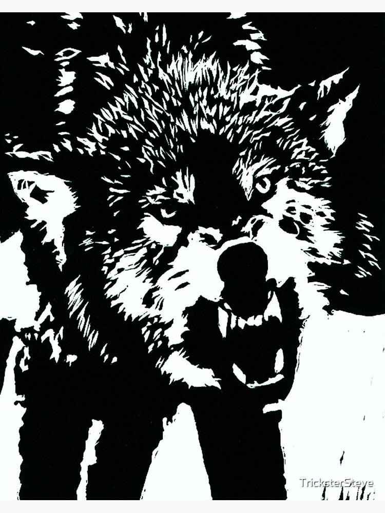 "Angry Wolf" Sticker by TricksterSteve Redbubble