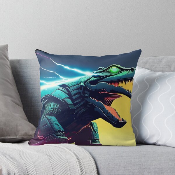 Item preview, Sobek Egyptian Crocodile God Cyberpunk Sticker Design: Merge Ancient Mythology with Futuristic Tech! designed and sold by Mytho Merch.