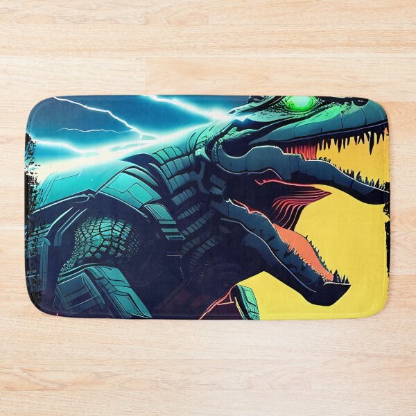 Item preview, Sobek Egyptian Crocodile God Cyberpunk Sticker Design: Merge Ancient Mythology with Futuristic Tech! designed and sold by Mytho Merch.