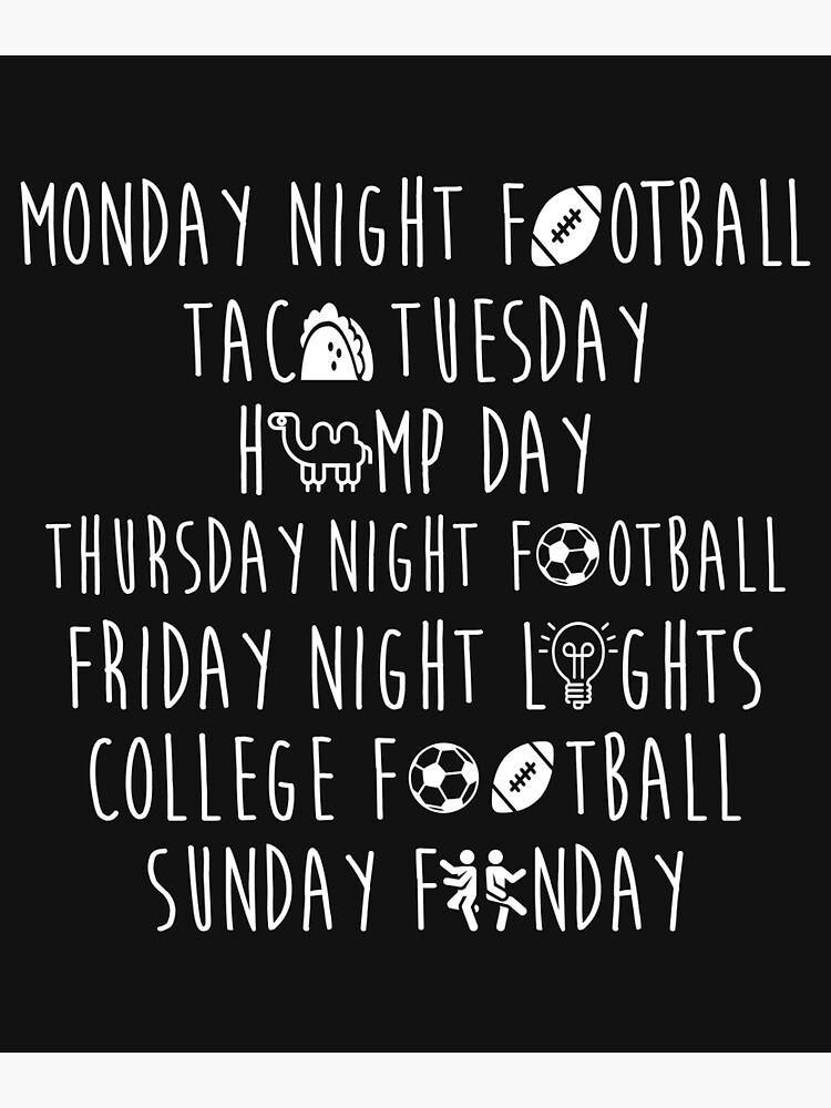 &ldquo;Monday Night Football T-Shirt&rdquo; Framed Art Print for Sale by 5ftshirt | Redbubble