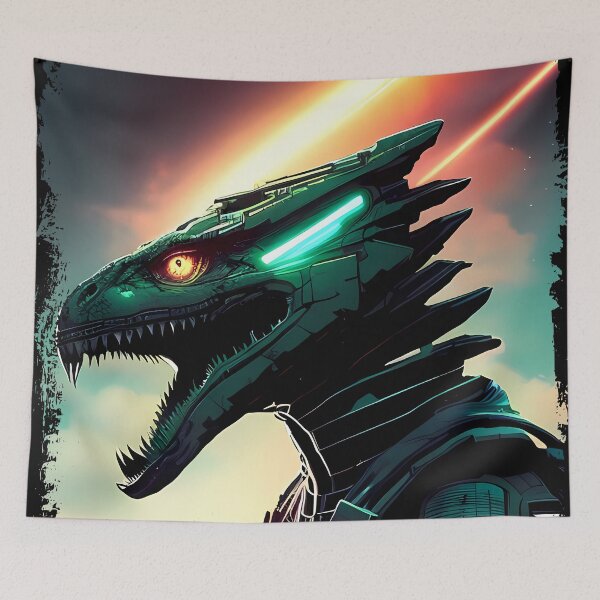 Item preview, Sobek Egyptian Crocodile God Cyberpunk Sticker Design: Merge Ancient Mythology with Futuristic Tech! designed and sold by Mytho Merch.