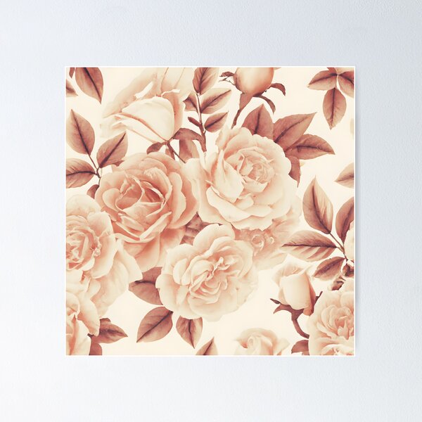 Item preview, Antique pink roses - vintage pattern designed and sold by patterncrow.