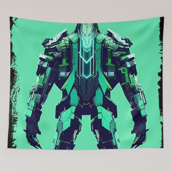 Item preview, Sobek Egyptian Crocodile God Cyberpunk Sticker Design: Merge Ancient Mythology with Futuristic Tech! designed and sold by Mytho Merch.