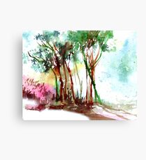Red trees Canvas Print