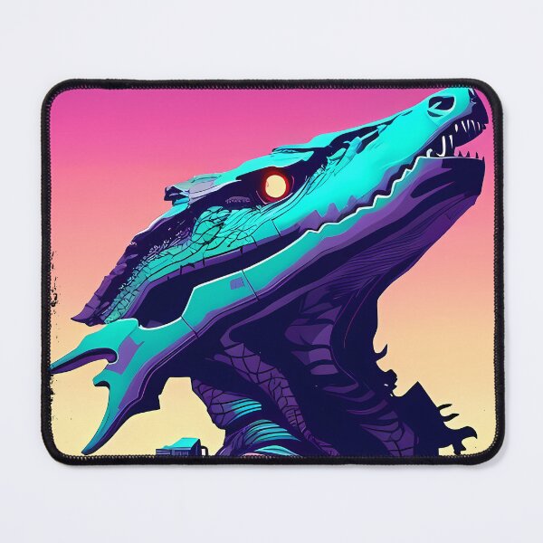 Item preview, Sobek Egyptian Crocodile God Cyberpunk Sticker Design: Merge Ancient Mythology with Futuristic Tech! designed and sold by Mytho Merch.
