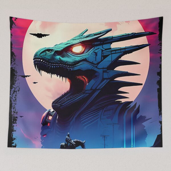 Item preview, Sobek Egyptian Crocodile God Cyberpunk Sticker Design: Merge Ancient Mythology with Futuristic Tech! designed and sold by Mytho Merch.