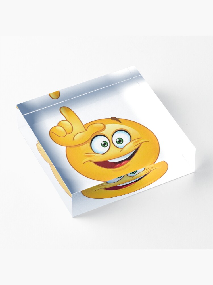 Loser Emoji Emoticon Laugh L Shaped Hand Acrylic Block By