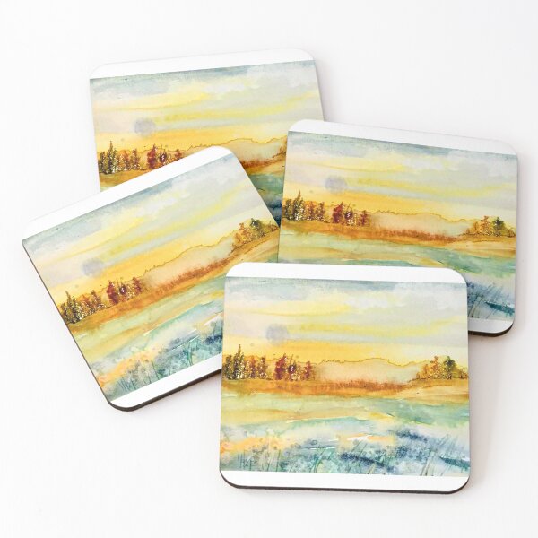 Item preview, Golden landscape  designed and sold by watercolorsLiz.