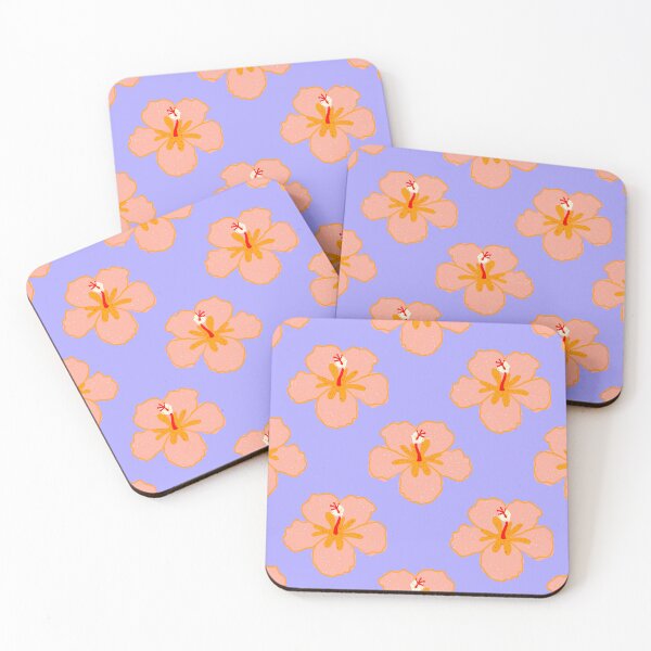 Item preview, Orange and Purple Hibiscus Pattern designed and sold by Julie Erin Designs.