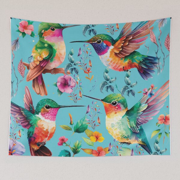 Item preview, HUMMINGBIRD ON AQUA designed and sold by ORIGENcreate.
