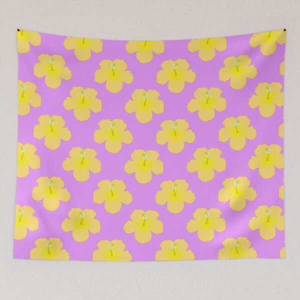 Item preview, Pink and Yellow Hibiscus Pattern designed and sold by Julie Erin Designs.