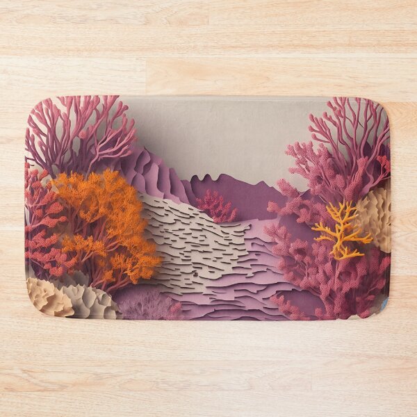 Item preview, Purple Coral Floor in Paper art style designed and sold by FormFinder.