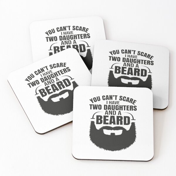 Item preview, Padre valiente de dos hijas y barba, no puedes asustarme, tengo dos hijas y barba. designed and sold by RedArtsDesign.