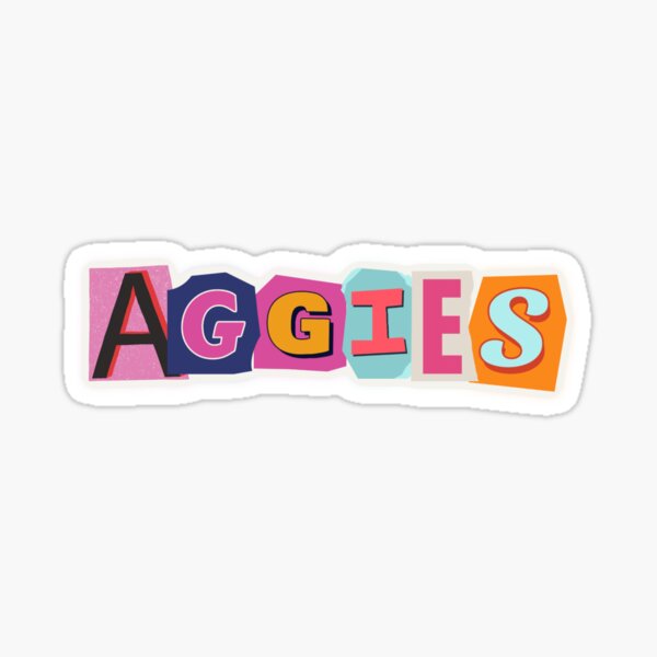 Aggies Sticker // Texas A&m // Tamu // College Station Tx // White