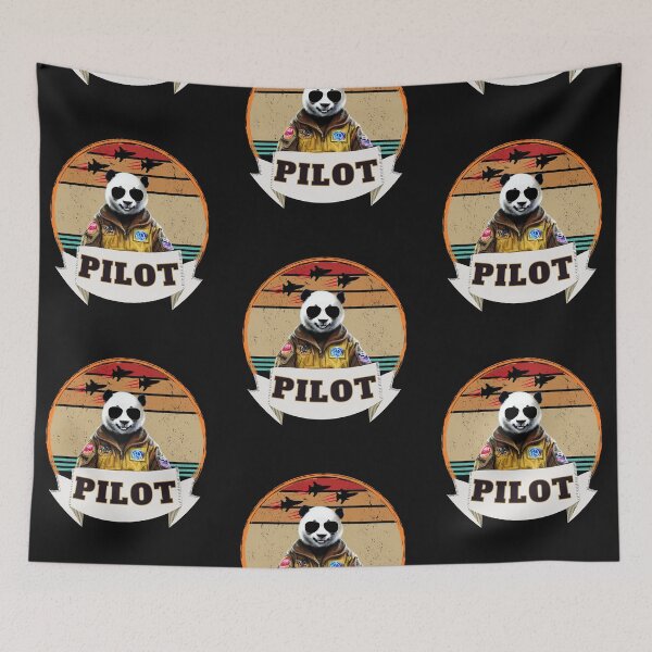 Item preview, a panda as a pilot designed and sold by Animal world designs.