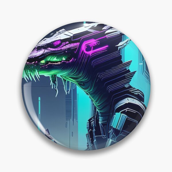 Item preview, Sobek Egyptian Crocodile God Cyberpunk Sticker Design: Merge Ancient Mythology with Futuristic Tech! designed and sold by Mytho Merch.