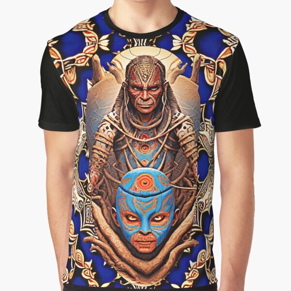 Saguaro Sanctuary Indian Portrait Graphic Design Graphic T-Shirt