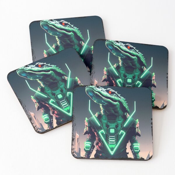 Item preview, Sobek Egyptian Crocodile God Cyberpunk Sticker Design: Merge Ancient Mythology with Futuristic Tech! designed and sold by Mytho Merch.