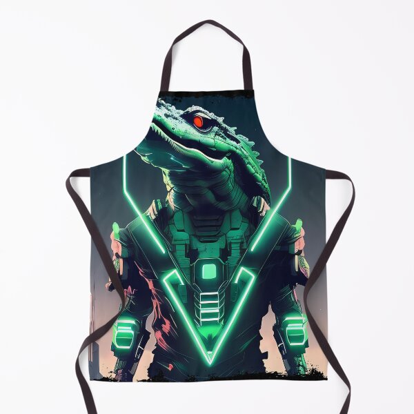 Item preview, Sobek Egyptian Crocodile God Cyberpunk Sticker Design: Merge Ancient Mythology with Futuristic Tech! designed and sold by Mytho Merch.