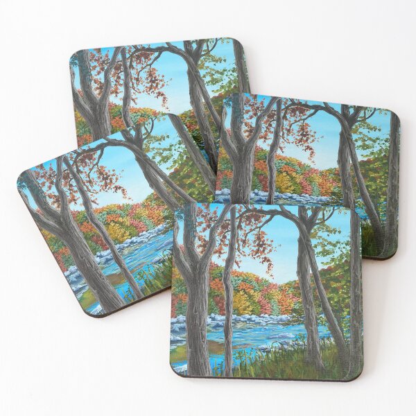 Item preview, Colorful Fall Mountainside Forest with Flowing River designed and sold by AB-Gallery.