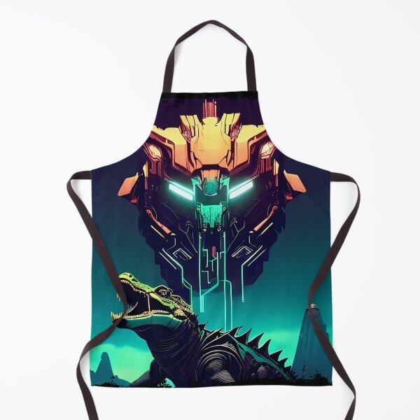 Item preview, Sobek Egyptian Crocodile God Cyberpunk Sticker Design: Merge Ancient Mythology with Futuristic Tech! designed and sold by Mytho Merch.