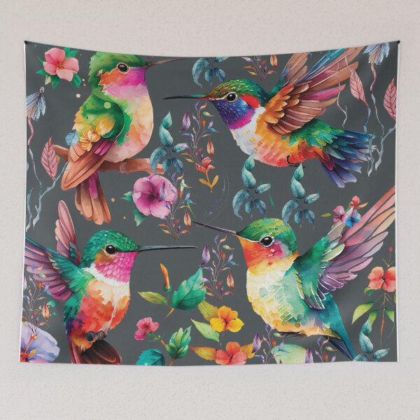 Item preview, HUMMINGBIRD ON DARK GRAY designed and sold by ORIGENcreate.