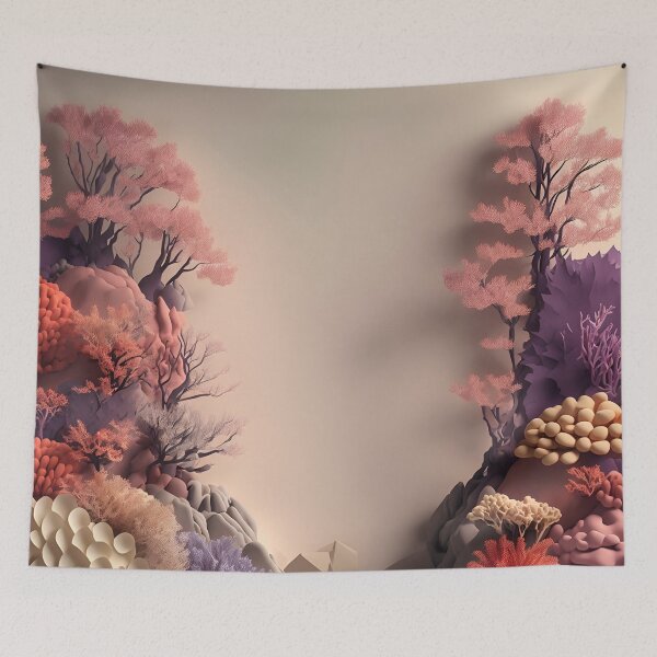 Item preview, Coral Valley in Paper art style designed and sold by FormFinder.