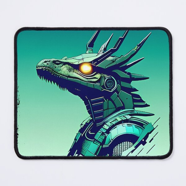 Item preview, Sobek Egyptian Crocodile God Cyberpunk Sticker Design: Merge Ancient Mythology with Futuristic Tech! designed and sold by Mytho Merch.
