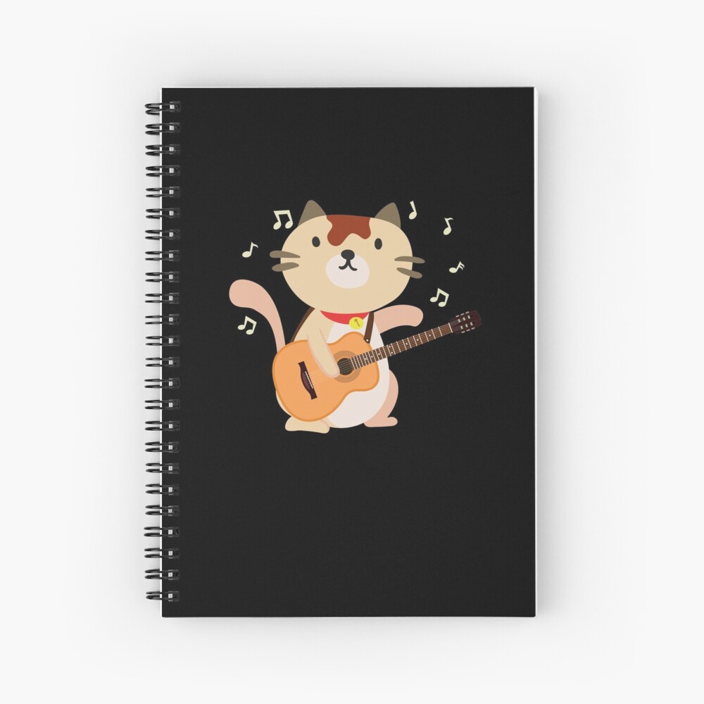 "Cat Playing Guitar guitarists tshirt guitar gifts for