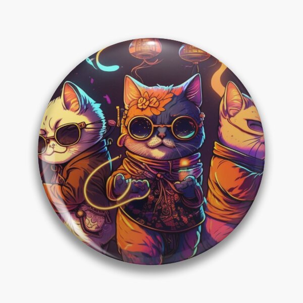 Artikelvorschau, Hipster-Katzen: Neon-Party in Kimonos entworfen und verkauft von kfir marco.