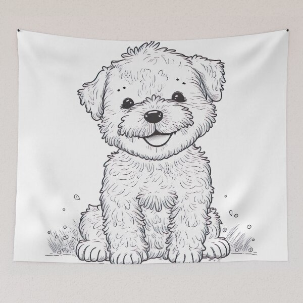 Item preview, Cute Happy Dog Sketch designed and sold by unrealartwork.