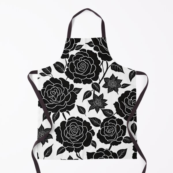Item preview, Black and white rose pattern designed and sold by patterncrow.