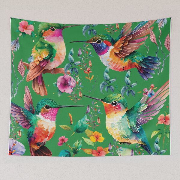 Item preview, HUMMINGBIRDS ON GREEN designed and sold by ORIGENcreate.