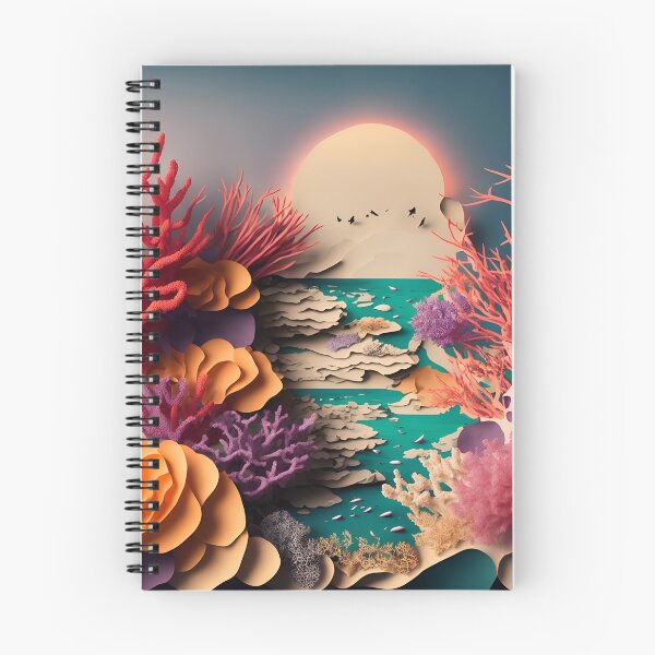Item preview, Coral Reef Summer in Paper art style designed and sold by FormFinder.