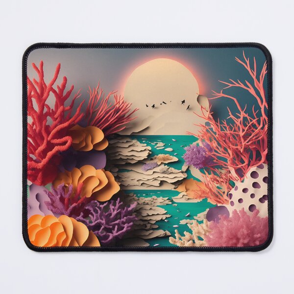 Item preview, Coral Reef Summer in Paper art style designed and sold by FormFinder.