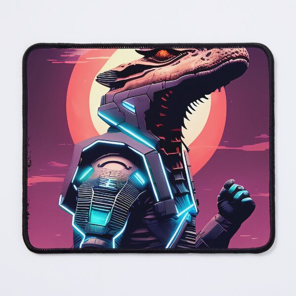 Item preview, Sobek Egyptian Crocodile God Cyberpunk Sticker Design: Merge Ancient Mythology with Futuristic Tech! designed and sold by Mytho Merch.