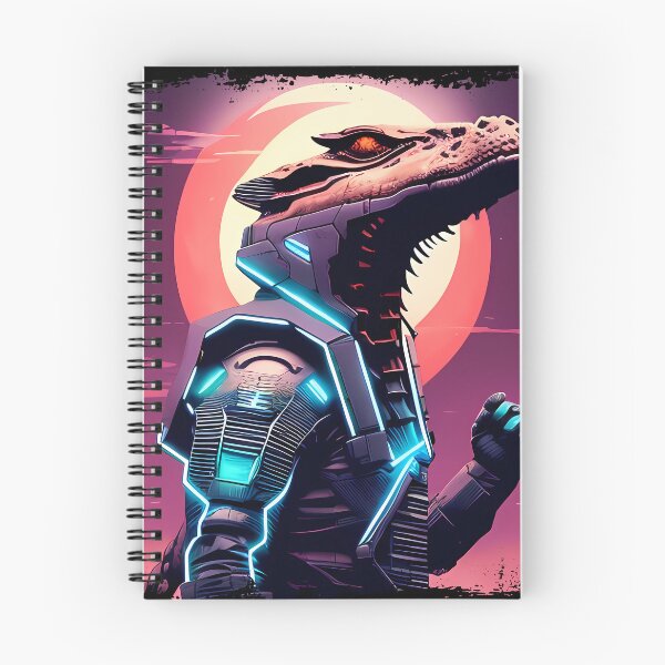 Aperçu de l'œuvre Conception d'autocollant cyberpunk du dieu crocodile égyptien Sobek : fusionnez la mythologie antique avec la technologie futuriste ! créée et vendue par Mytho Merch.