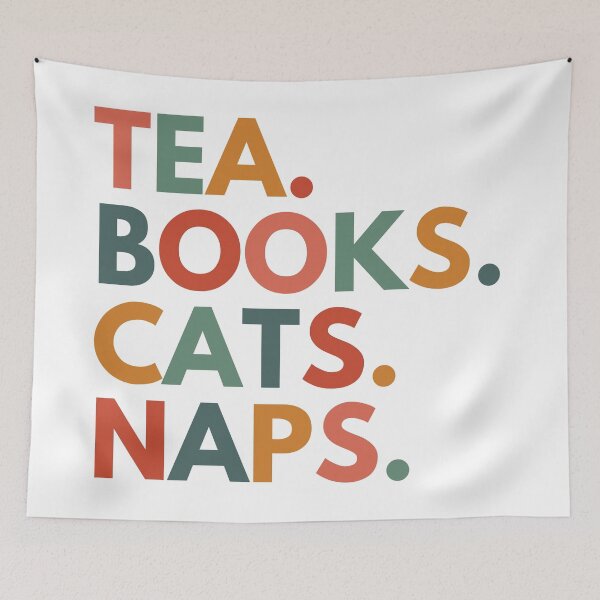 Item preview, Tea Books Cats Naps designed and sold by Everythingafter.