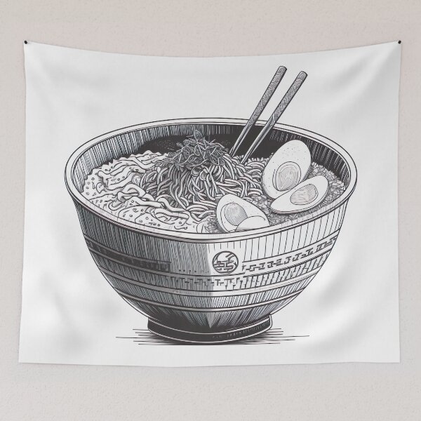 Item preview, Tonkotsu Ramen Illustration designed and sold by unrealartwork.