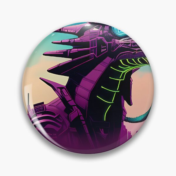 Item preview, Sobek Egyptian Crocodile God Cyberpunk Sticker Design: Merge Ancient Mythology with Futuristic Tech! designed and sold by Mytho Merch.