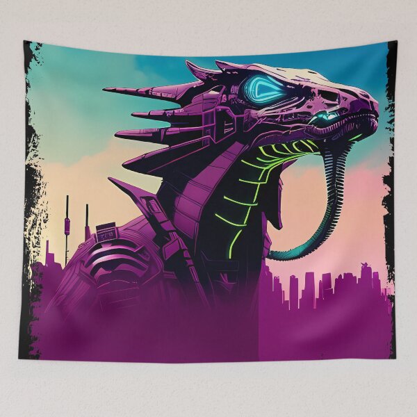 Item preview, Sobek Egyptian Crocodile God Cyberpunk Sticker Design: Merge Ancient Mythology with Futuristic Tech! designed and sold by Mytho Merch.